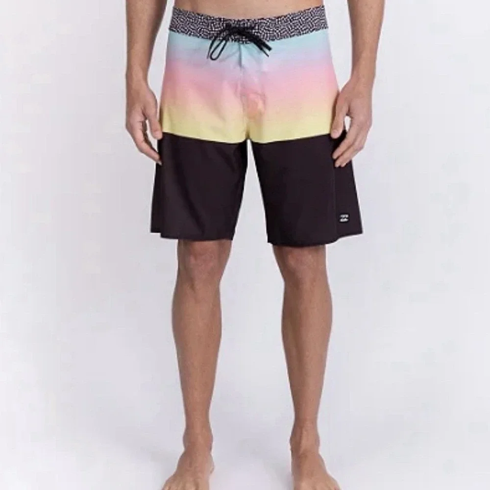 NWT Billabong Fifty50 Board Shorts Men 34 Swim Trunks Recycler Stretch Colorful